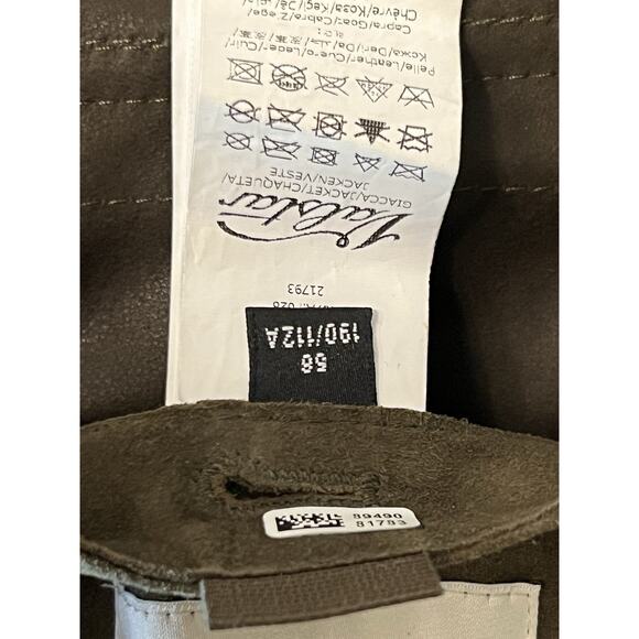 ICONIC Valstar Valstarino Suede Jacket - Olive Green - Size 56 - Picture 8 of 8